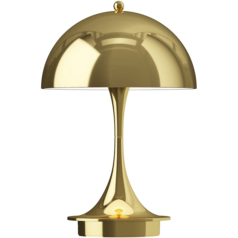 Panthella 160 Table Lamp Portable, Brass Metallized