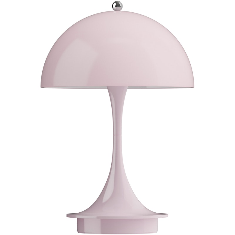 Panthella 160 Table Lamp Portable, Opal Pale Rose