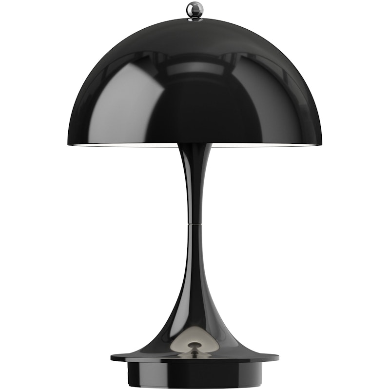 Panthella 160 Table Lamp Portable, Opaque Black