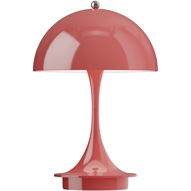 Panthella 160 Table Lamp Portable, Opaque Coral