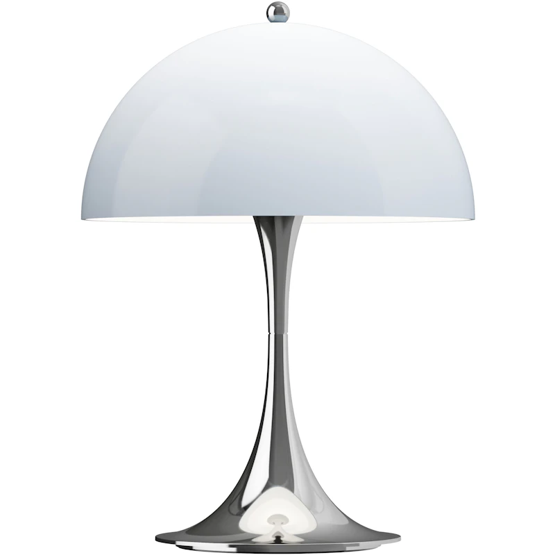 Panthella 250 Table Lamp Portable, Chrome / Opal Blue