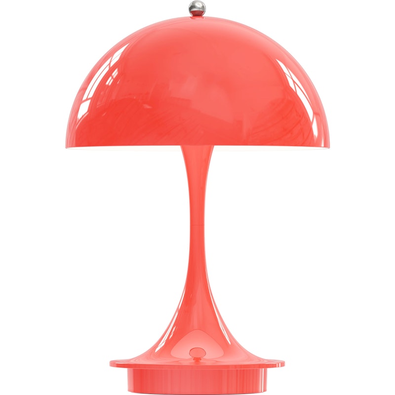 Panthella 160 Table Lamp Portable, Coral