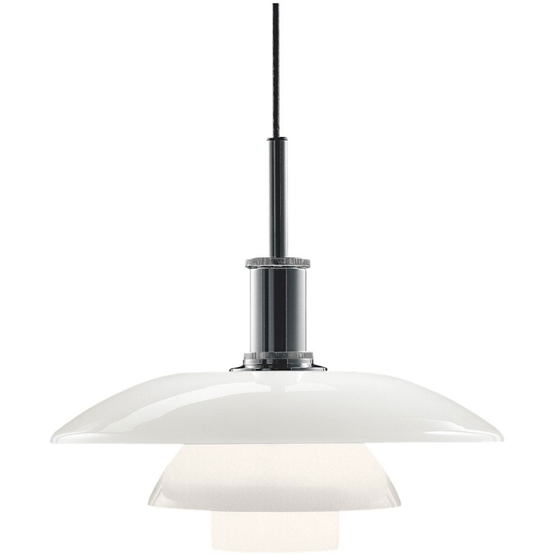 PH 4½-4 Glass Pendant light, chrome plated/opal