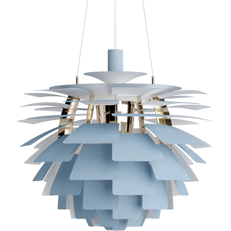 PH Artichoke Pendant 60 cm, Brass / Dusty Blue