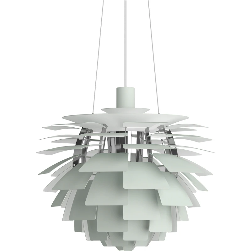 PH Artichoke Pendant 48 cm, Chrome / Dusty Green