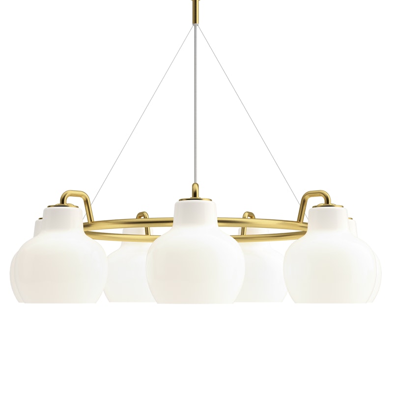 VL Ring Crown 7 Chandelier, Brass