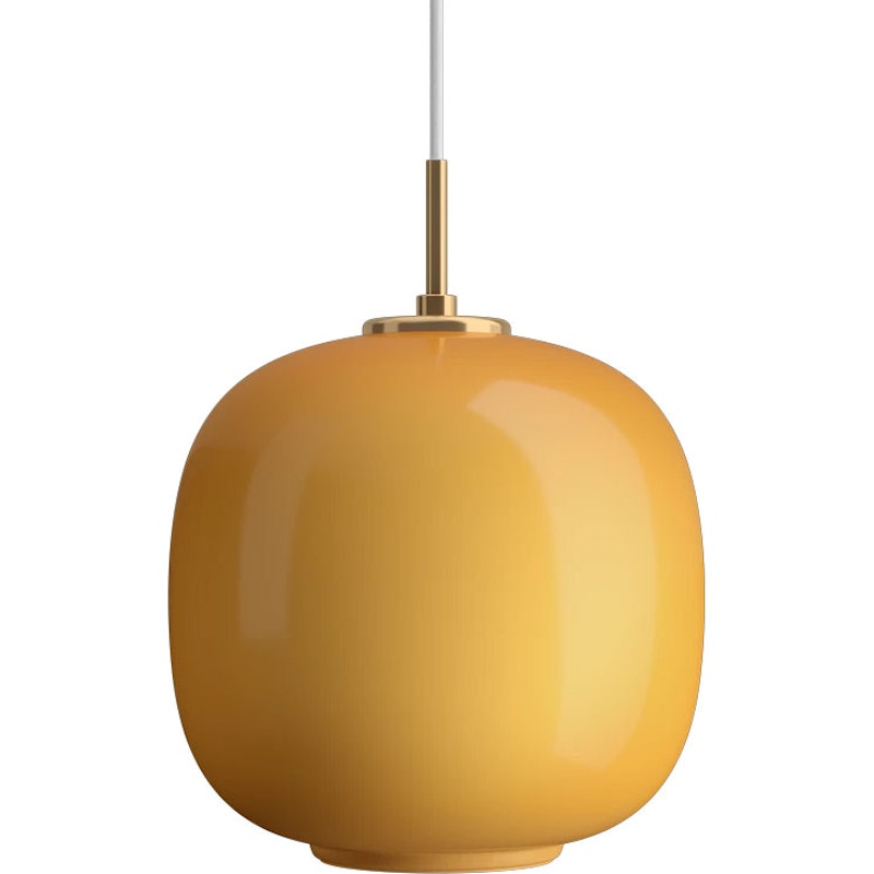 VL45 Radiohus Pendant 250 mm, Brass / Glossy Amber