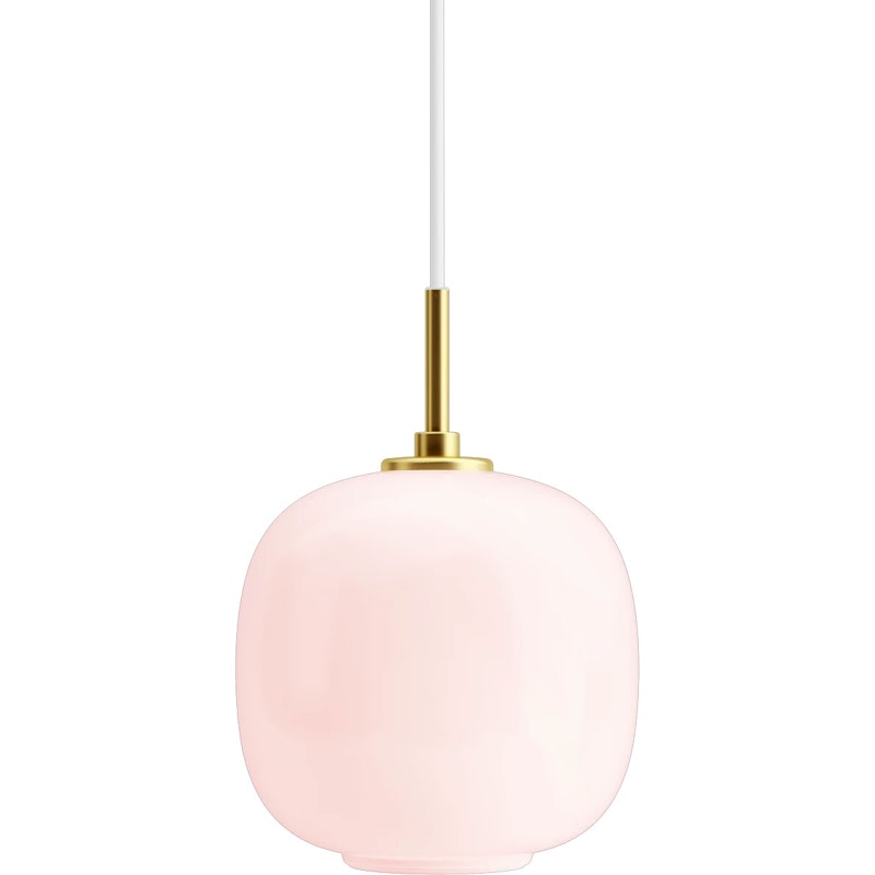 VL45 Radiohus Pendant 175 mm, Brass / Glossy Pale Rose