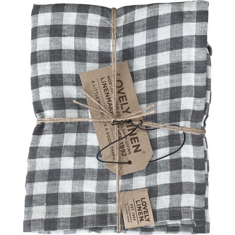 Misty Kitchen Towel, Square Dark Grey