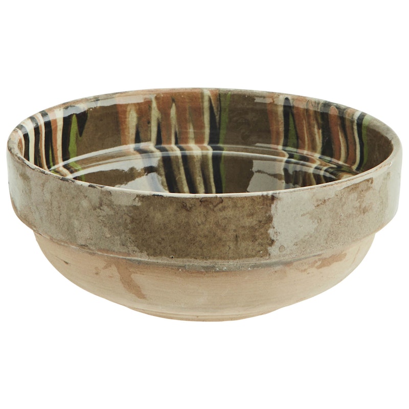 Bowl 16 cm, Taupe/Green