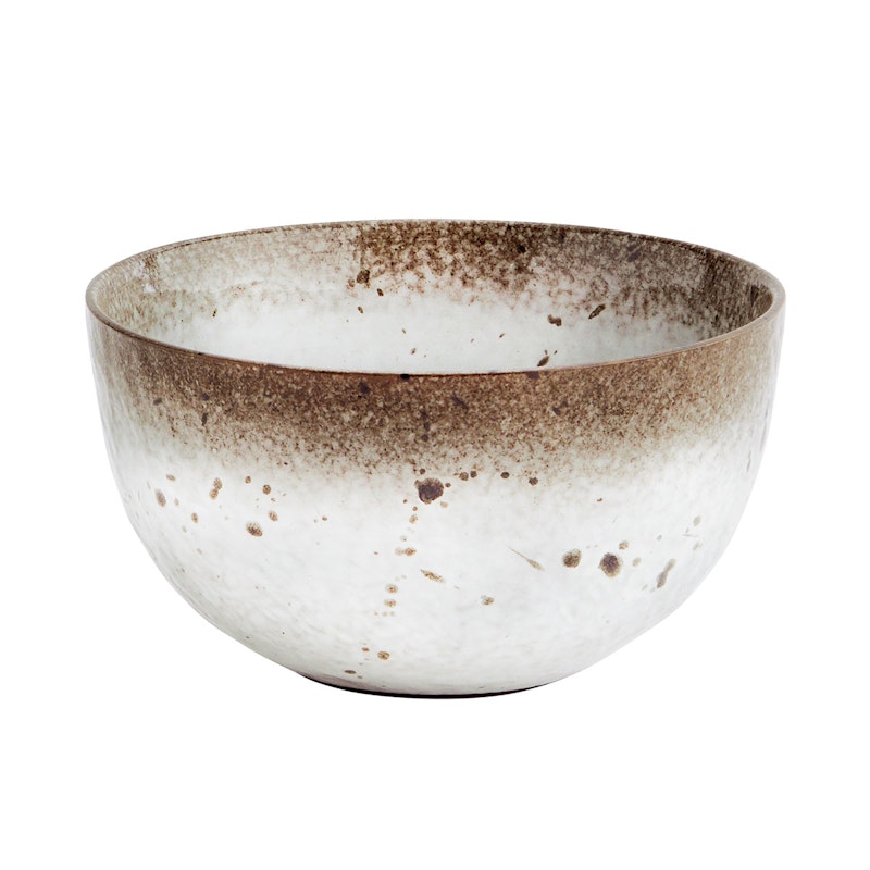 Bowl 60 cl, Brown / White