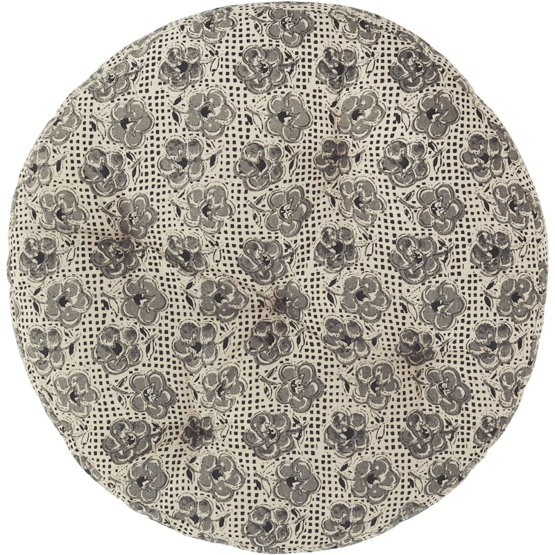 Chair Cushion Round Cotton 45 cm, Grey