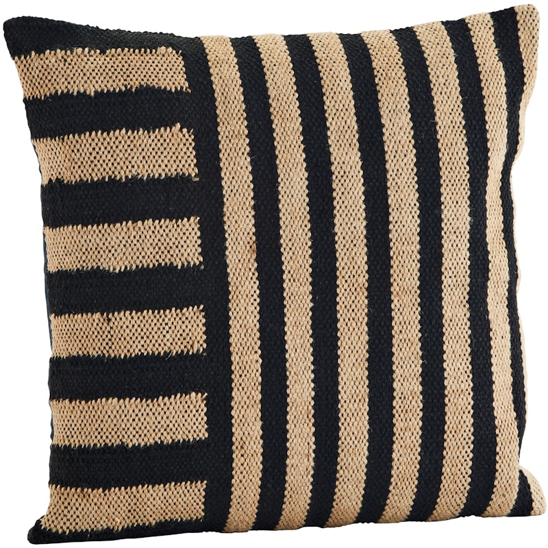 Cushion Cover Jute 45x45 cm, Natural/Black