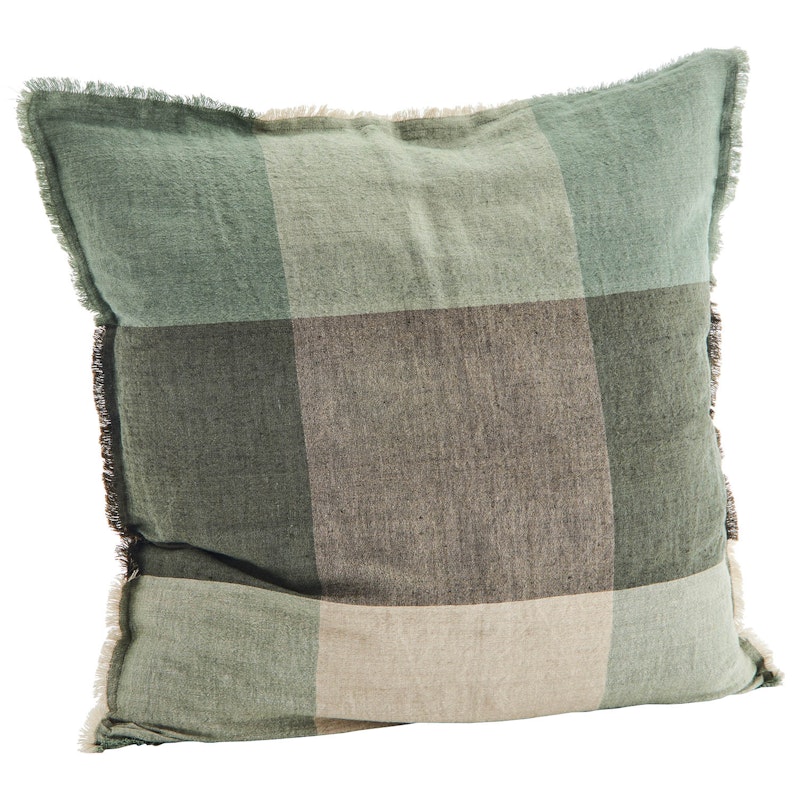 Cushion Cover Linen 60x60 cm, Green/Grey