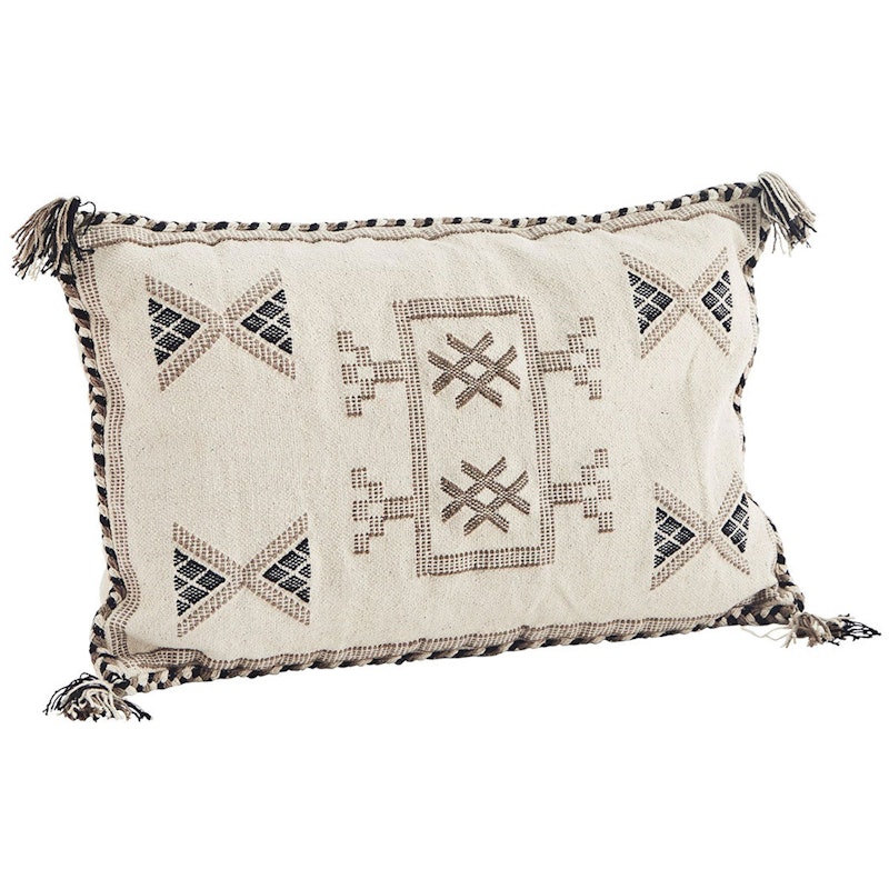 Handwoven Cushion Cover 40x60 cm, Beige