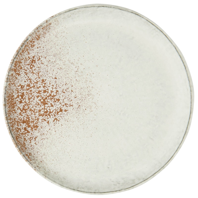 Plate White/Orange, 21 cm