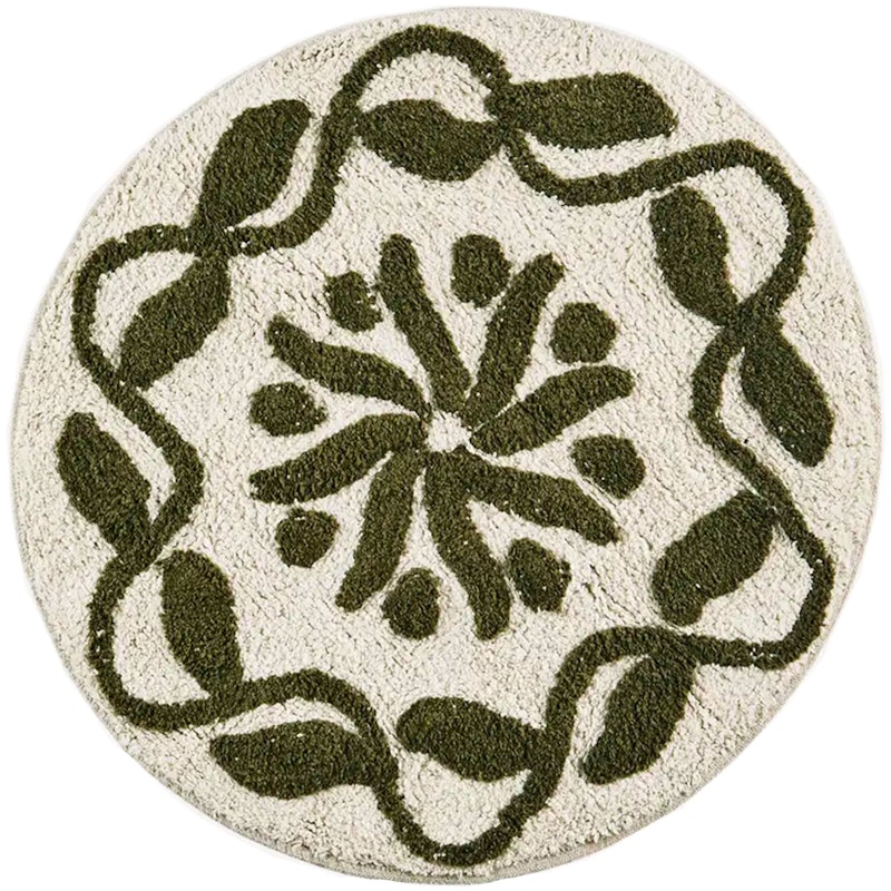 Bathroom Rug Ø60 cm, Dark Green