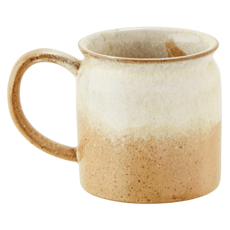 Mug With Ear Ø8 cm, Off-white / Yellow