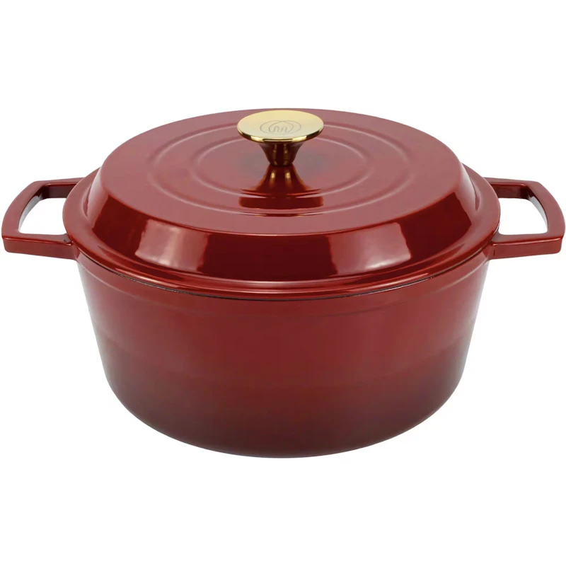 Cast Iron Pot 5 L, Glossy Red