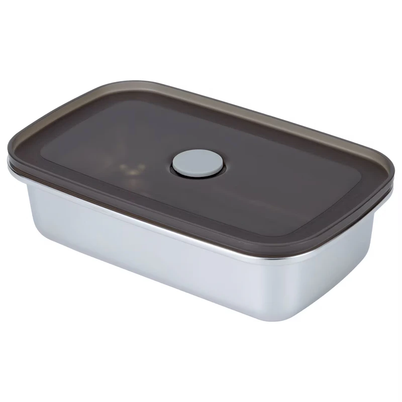 Rectangular Lunch Box Stainless Steel 2-pack