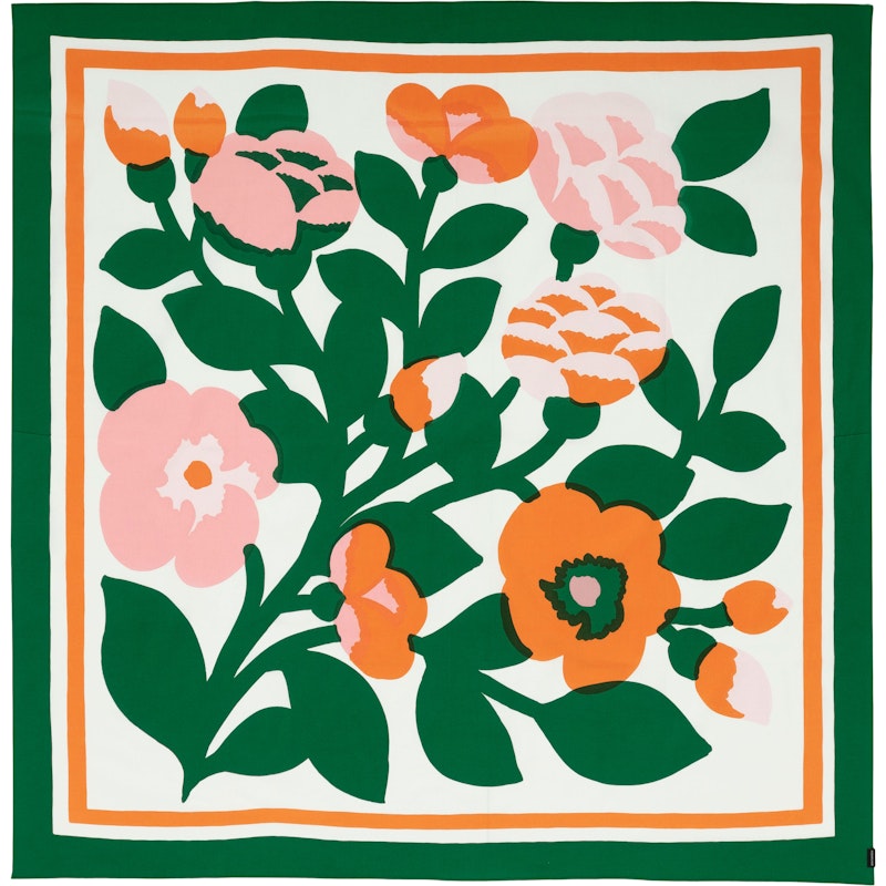 Green Green Tablecloth, White / Pink / Green / Orange