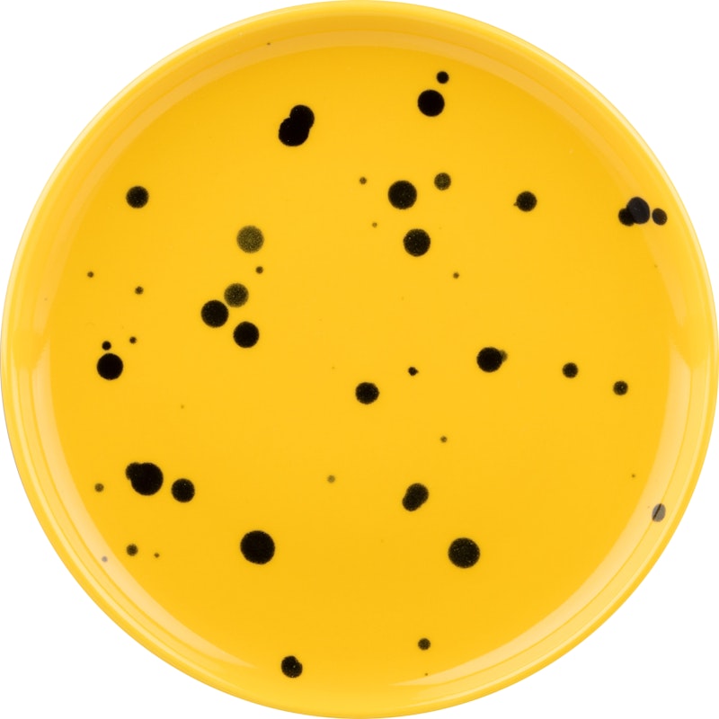 Oiva Plate 13,5 cm, Yellow / Black