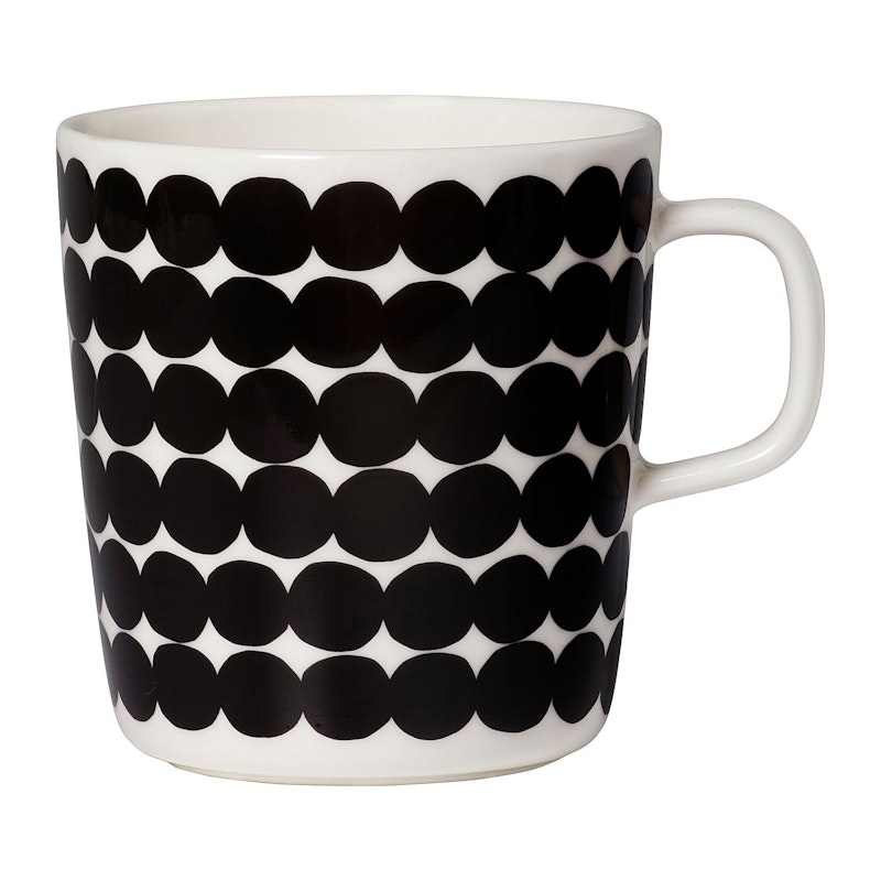 Oiva/Räsymatto Mug 40 cl, Black / White