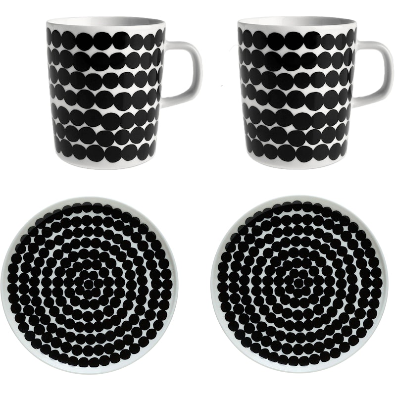 Oiva/Siirtolaputarha Plate 20 cm + Mug 25 cl, 2-pack