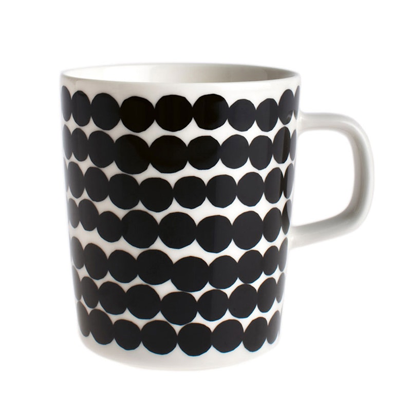 Oiva/Siirtolapuutarha Mug 25 cl, Black / White