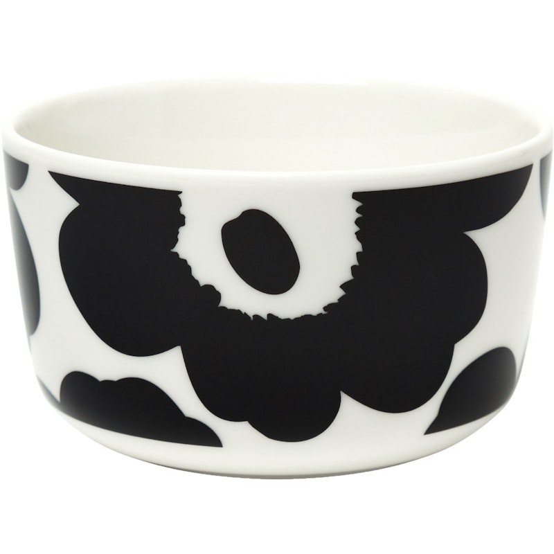 Oiva/Unikko Bowl, Black / White