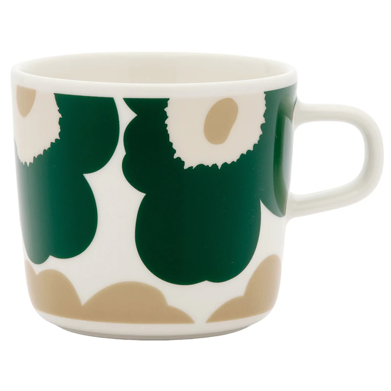 Oiva/Unikko Cup 20 cl, Dark Green / Light Sand