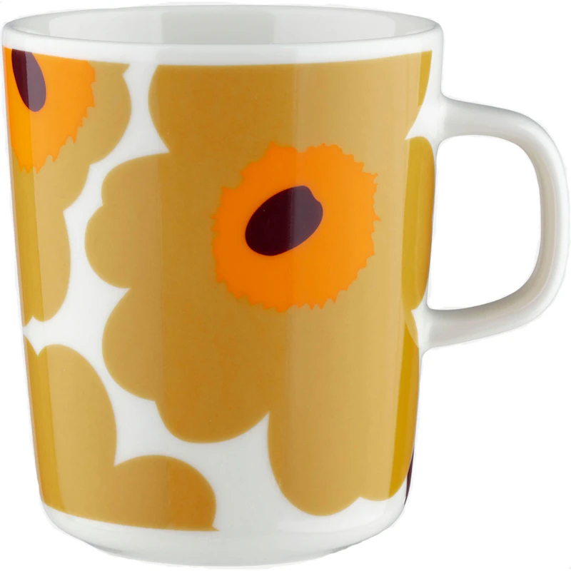 Oiva/Unikko Mug 25 cl, White / Caramel