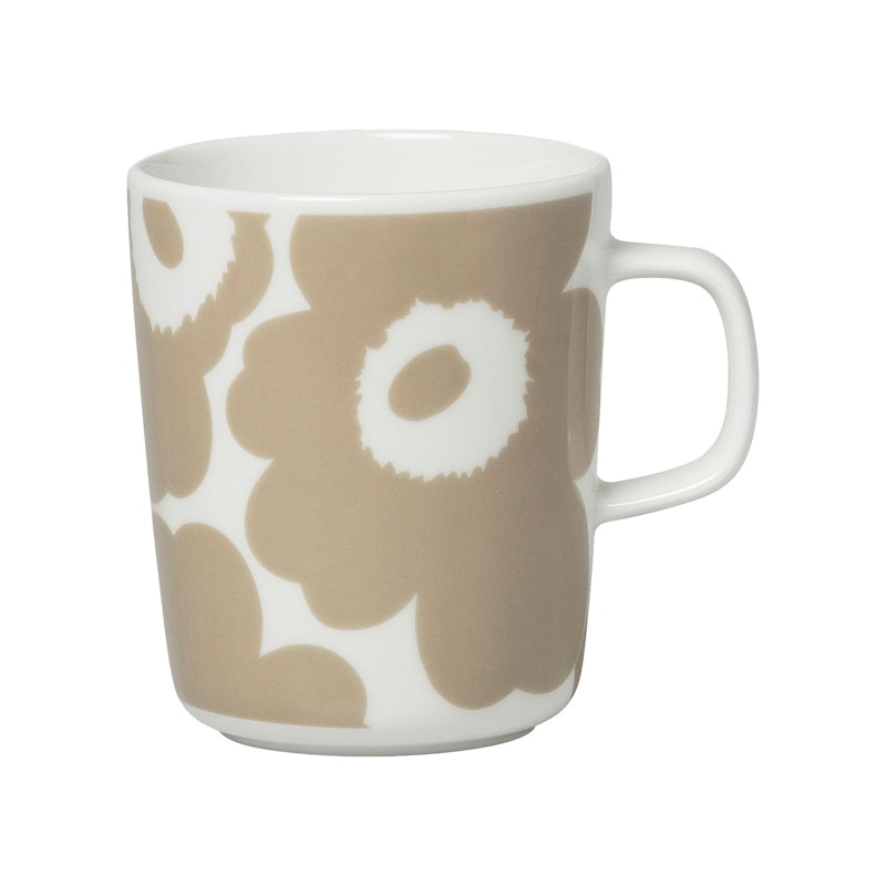 Oiva/Unikko Mug 25 cl, Beige / White