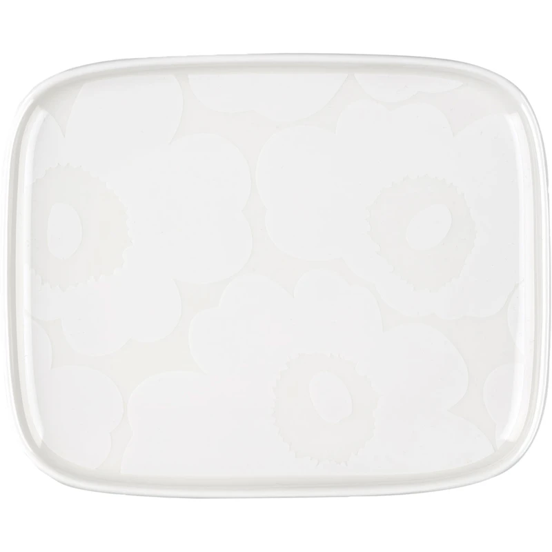 Oiva/Unikko Plate 12x15 cm, White