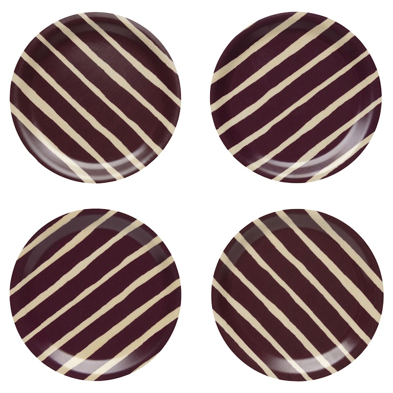 Piccolo Coaster 4 Pieces, Burgundy
