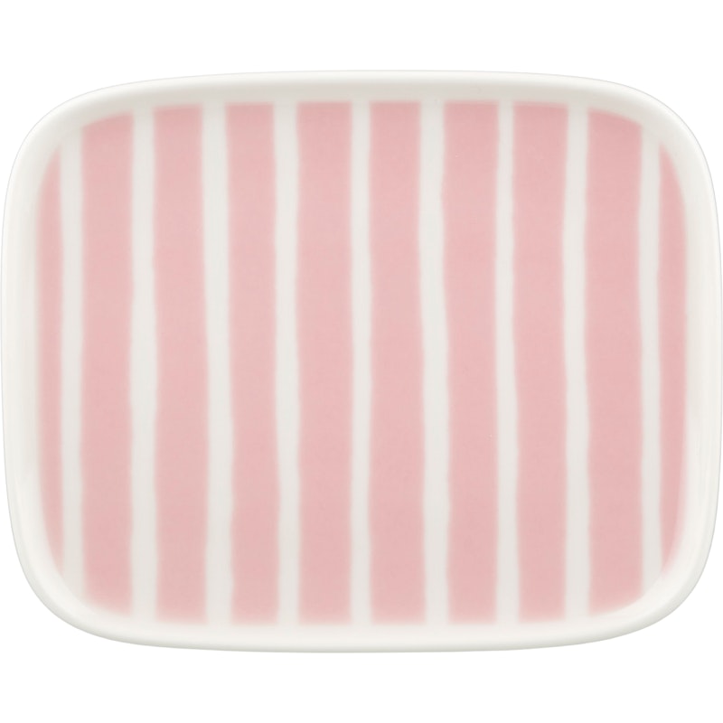 Piccolo Side Plate 12x15 cm, White / Pink