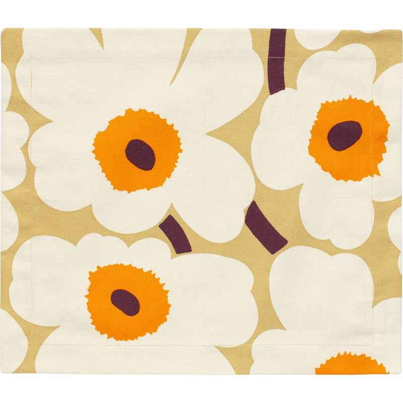 Pieni Unikko Placemat 35x40 cm, Cream / Caramel / Warm Orange