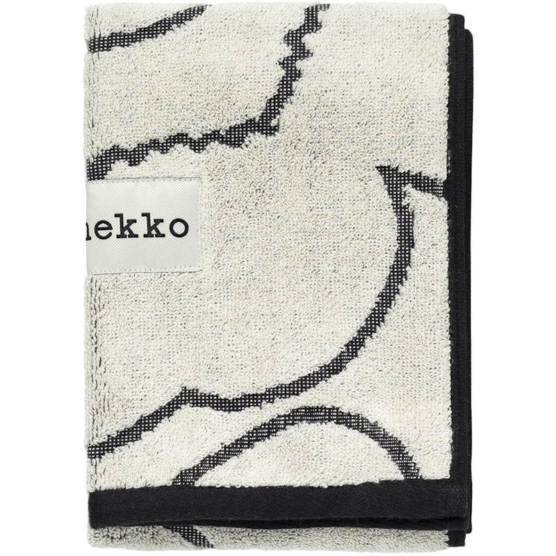 Piirto Unikko Guest Towel 30x50 cm, Off-white/Charcoal