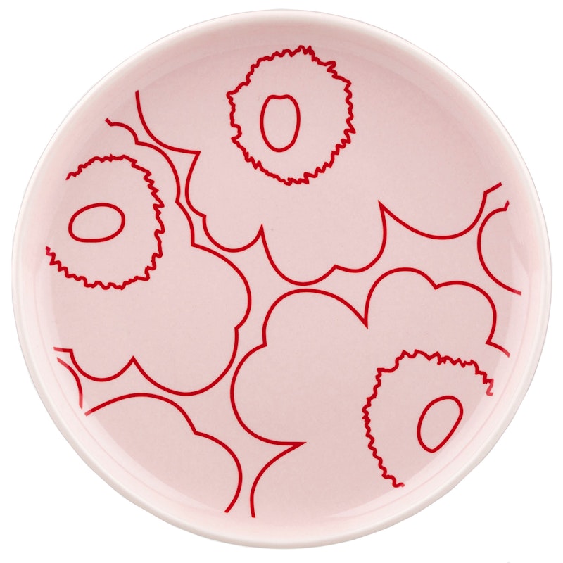 Piirto Unikko Side Plate Ø13.5 cm, Pink / Red