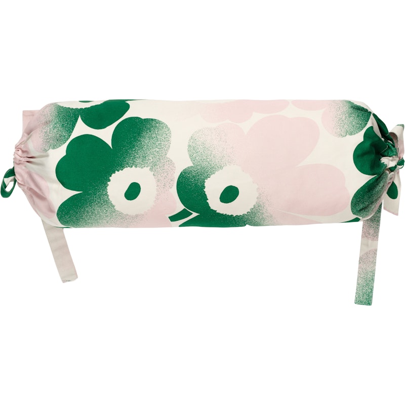 Pieni Unikko Häivähdys Cushion, Pink / Green / Off-white