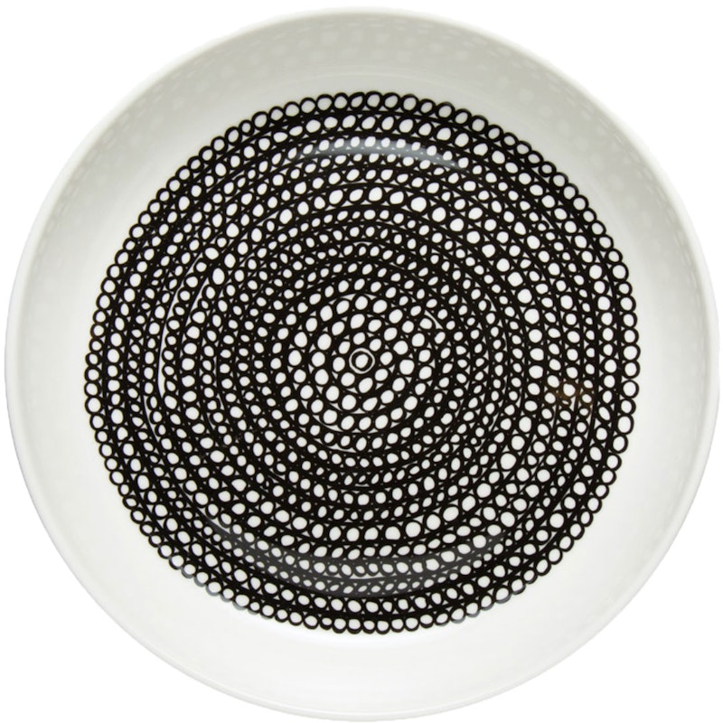 Räsymatto Plate 20,5 cm White / Black