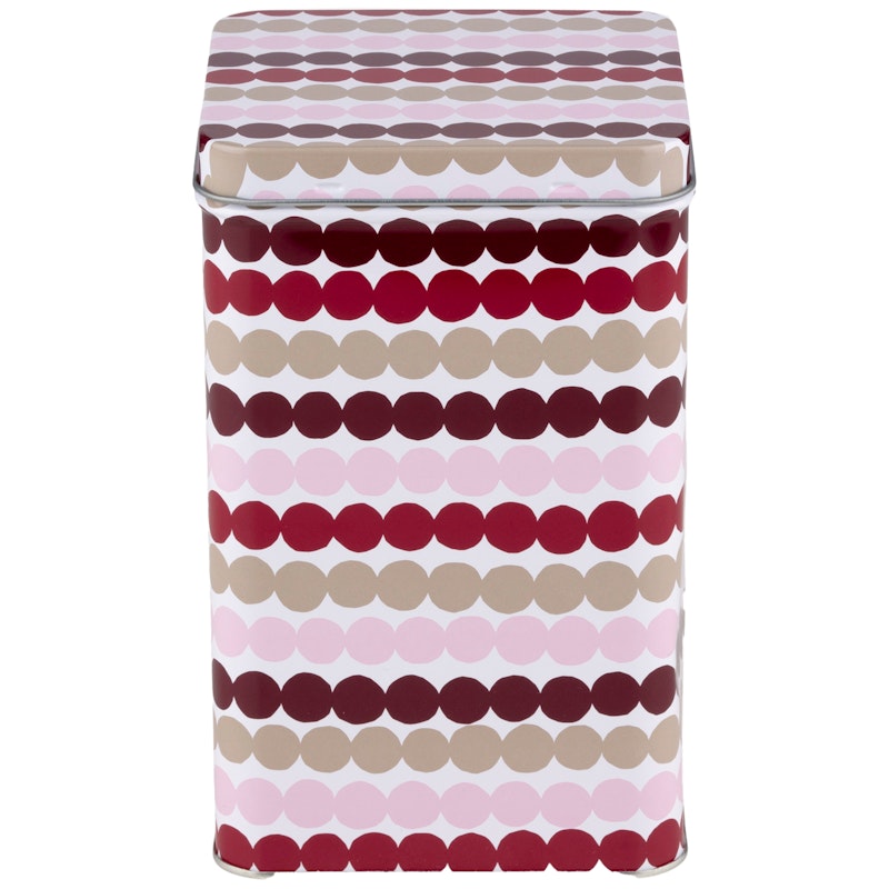 Räsymatto Tin Box, Dark Red