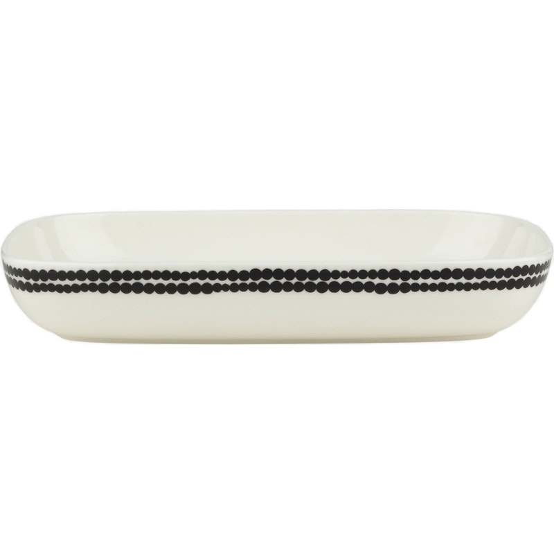 Oiva/Siirtolapuutarha Serving Dish 18x25 cm, White / Black