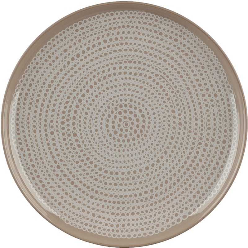 Oiva/Siirtolapuutarha Plate 25 cm, Terra / White