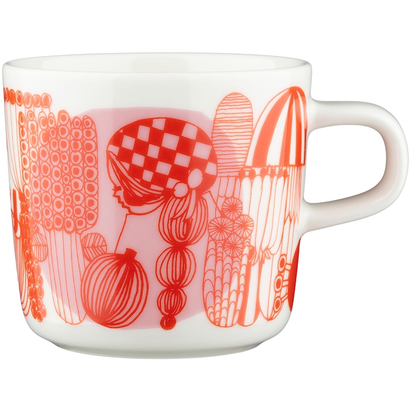 Siirtolapuutarha Cup 2 dl, Orange / Light Pink