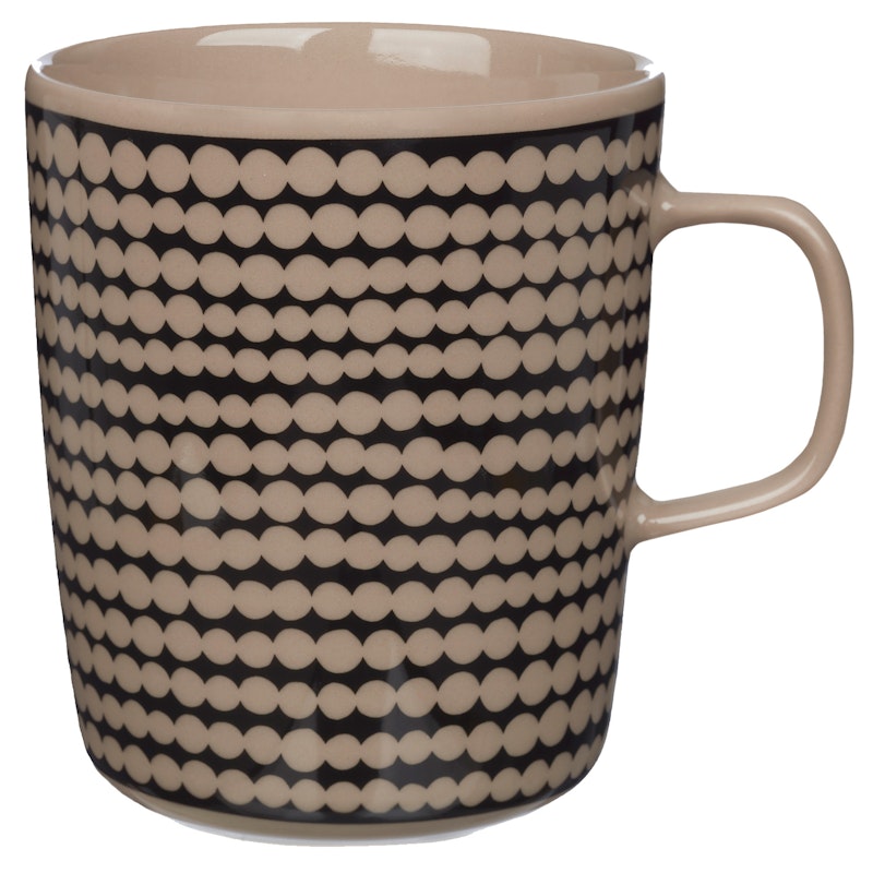 Oiva/Siirtolapuutarha Mug 25 cl, Black/Terra