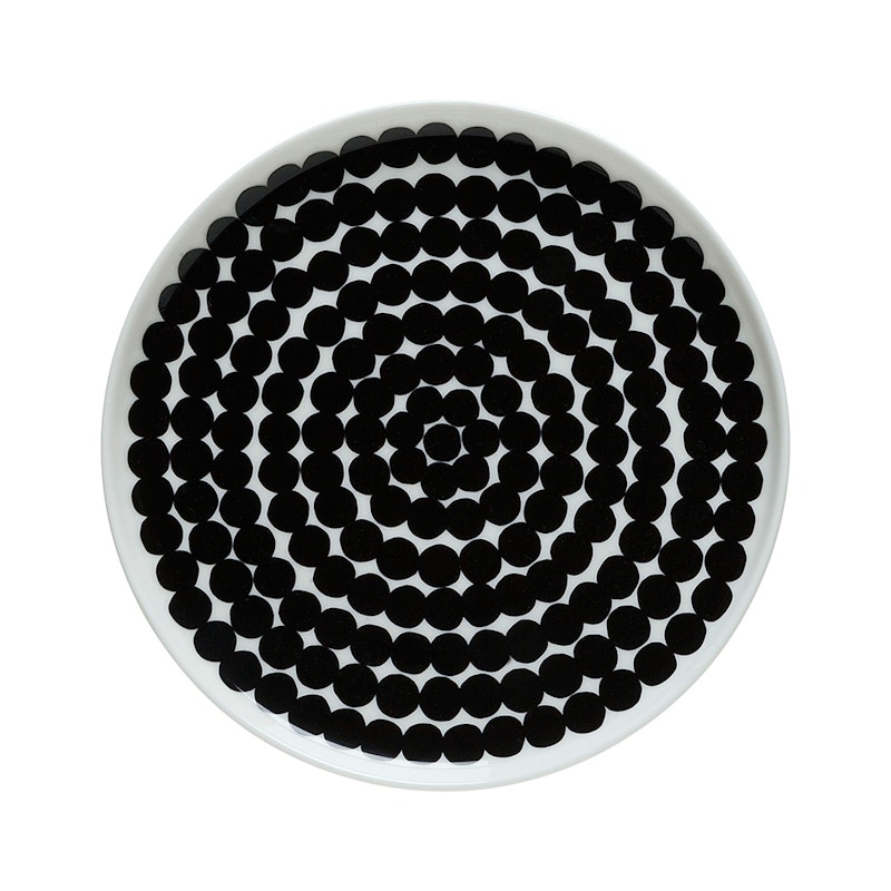 Siirtolapuutarha Plate 20 cm, White/Black