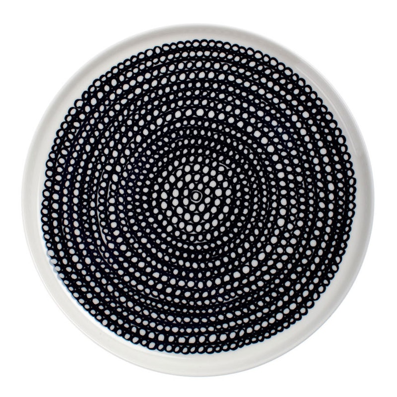 Siirtolapuutarha plate, White/Black