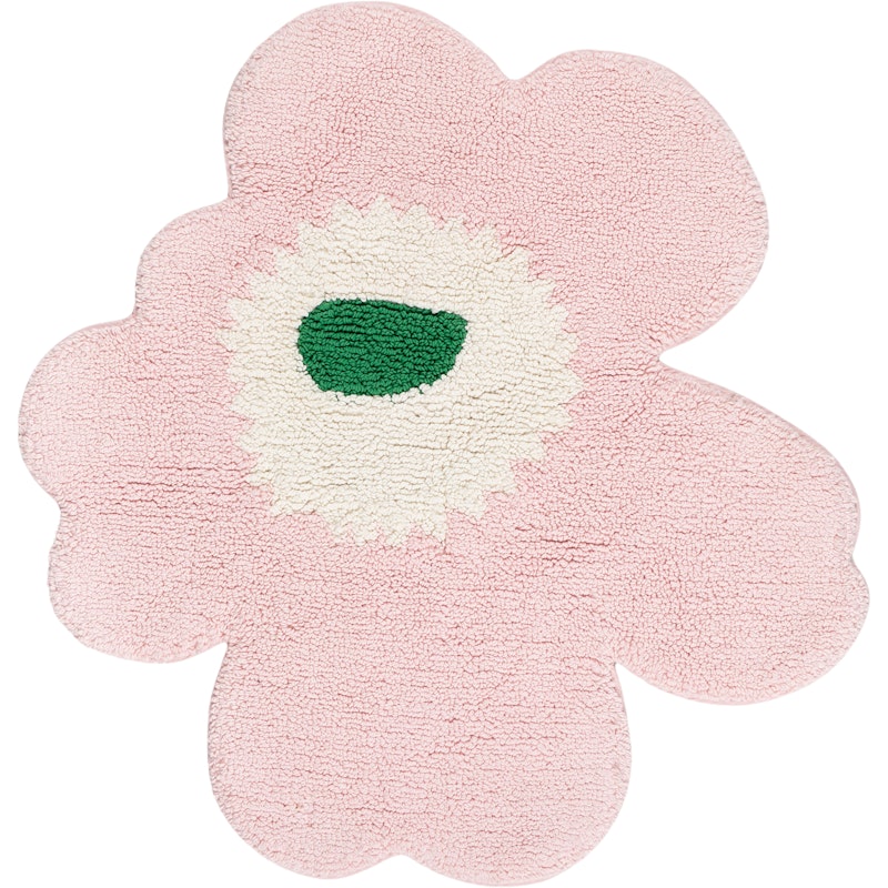 Unikko Terry Bath Rug 73X74 cm, Pink / Green / Off-white