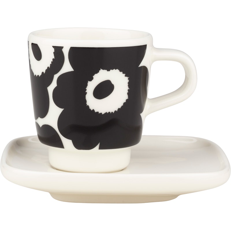 Unikko Espresso Cup 5 cl, Black / White